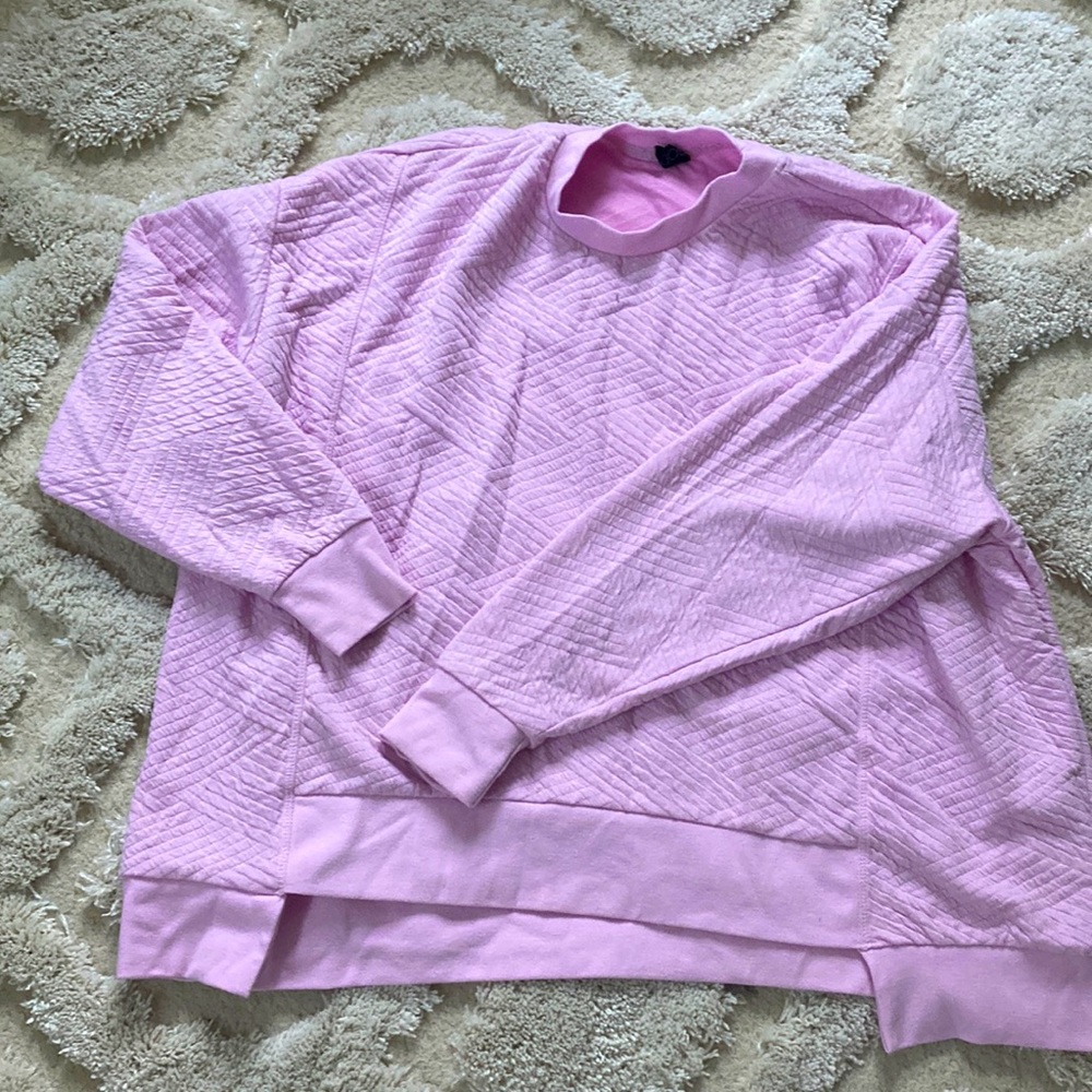 Lilac loose fitting geometric sweatshirt